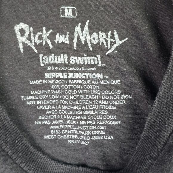 Rick and Morty Ripple Junction Long Sleeve Graphic Shirt Black M Adult Swim - Picture 14 of 15